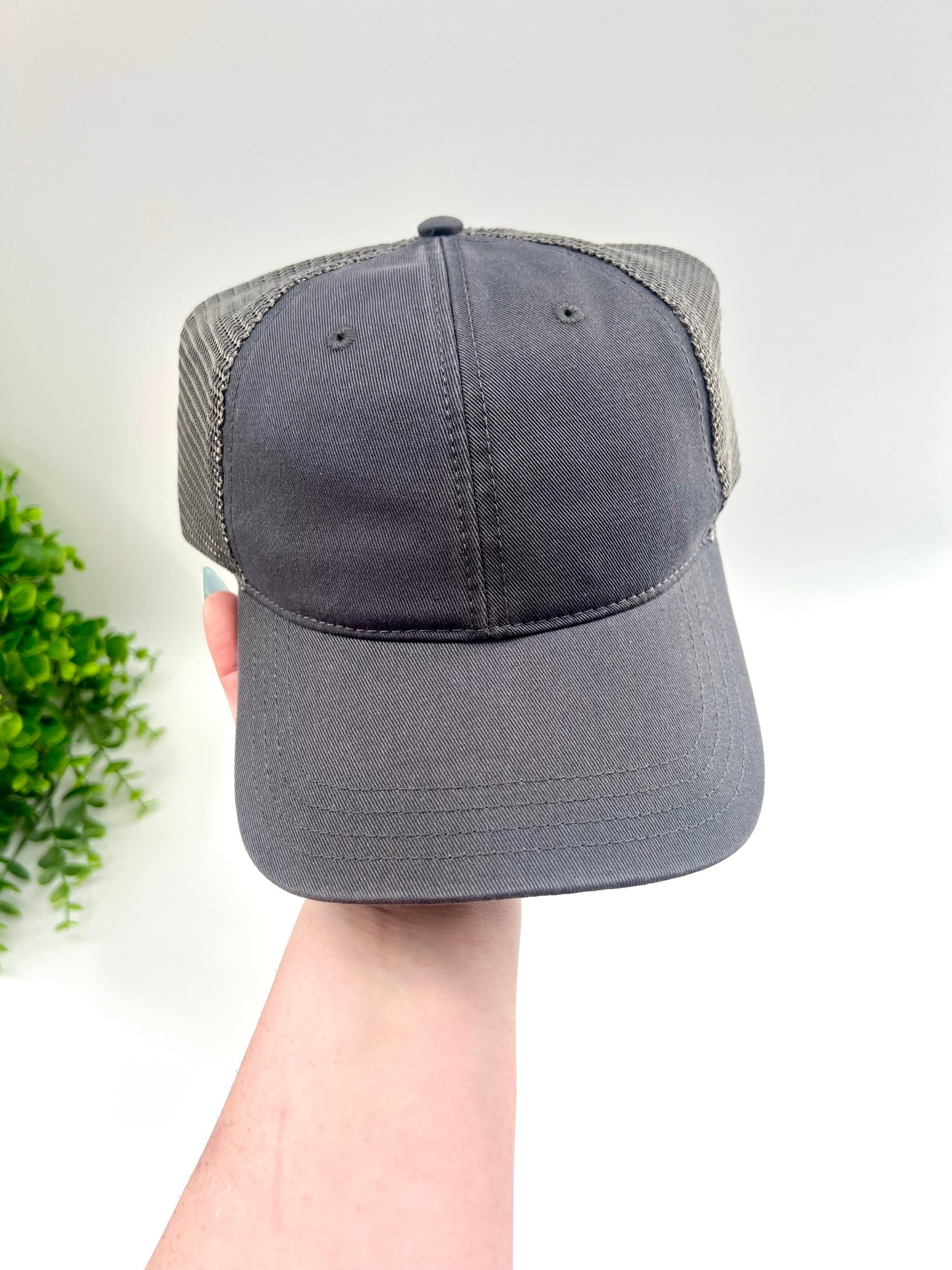 Gray on Gray Trucker Hat - Pick N Press Trucker Bar