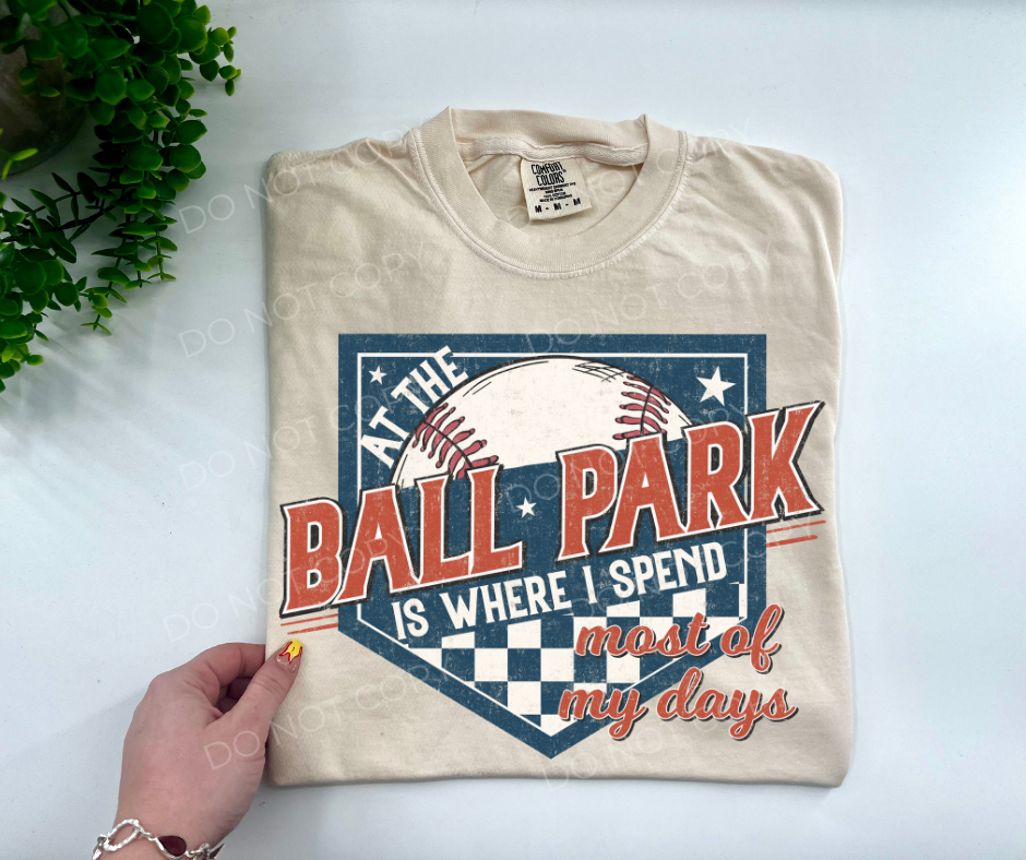 Baseball At The Ballpark Is Where I Spend Most Of My Days - Custom