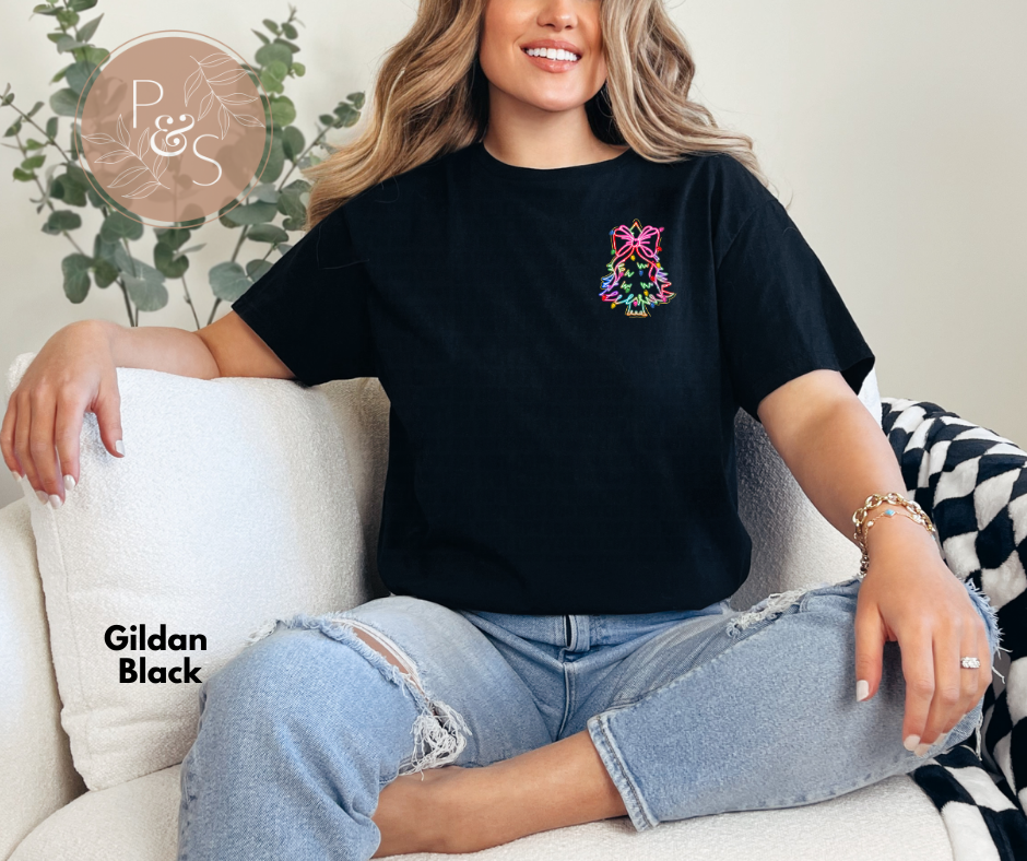 #151 - Christmas Tree Faux Lights - POCKET - DIRECT TO FILM PRINT ONLY