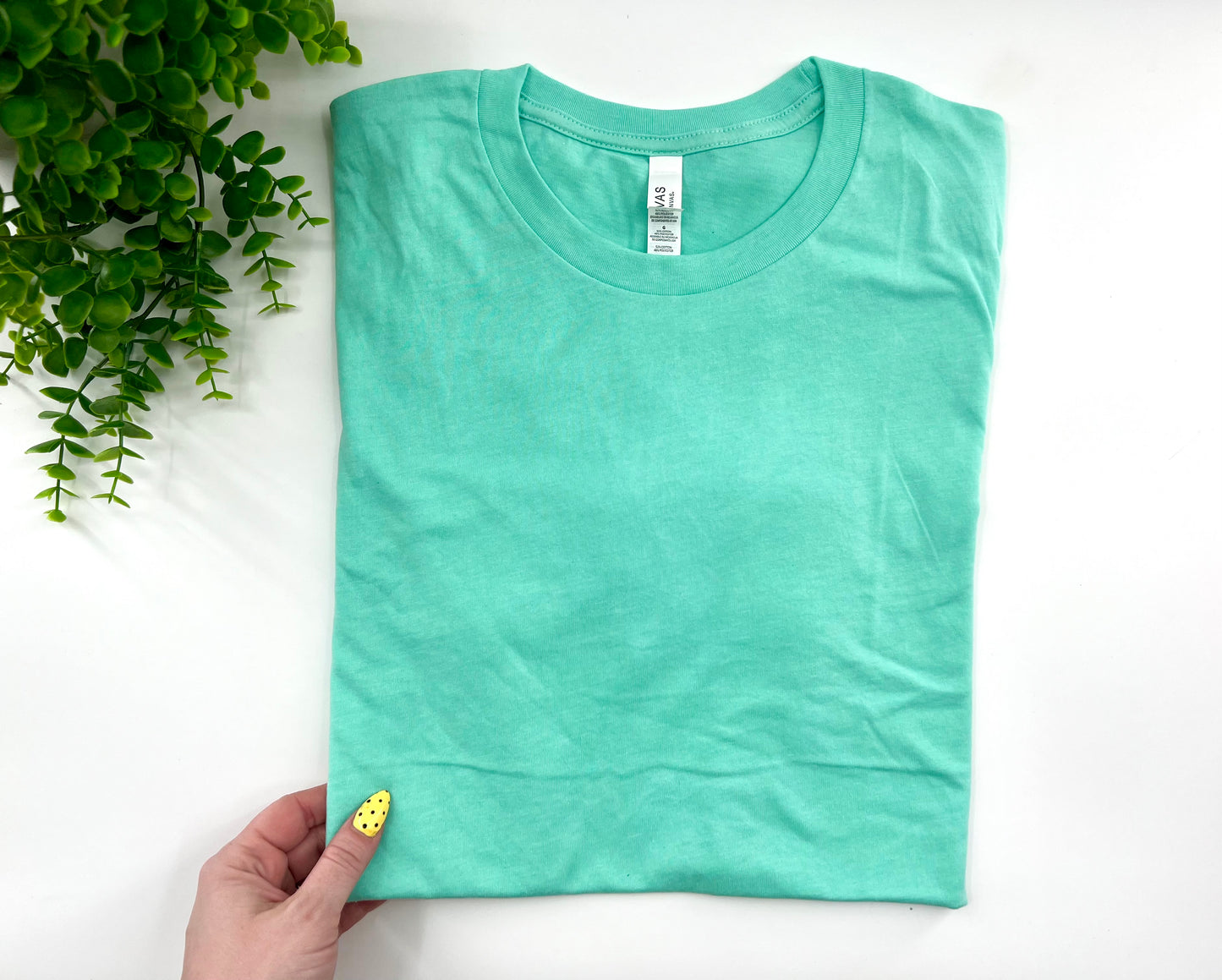 MEDIUM - Heather Mint Tshirt - Bella Canvas