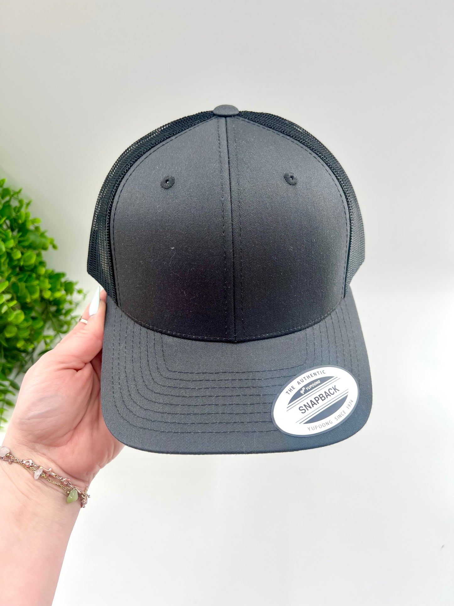 Charcoal/Black Trucker Hat - Pick N Press Trucker Bar