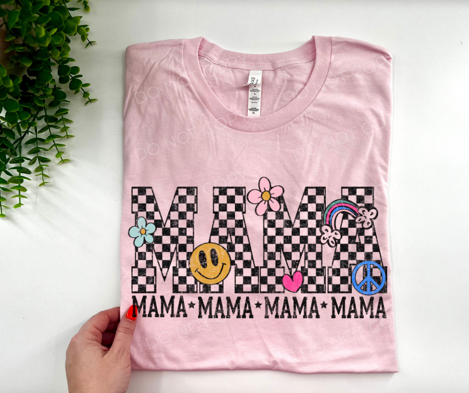 Retro Mama Checked - Custom