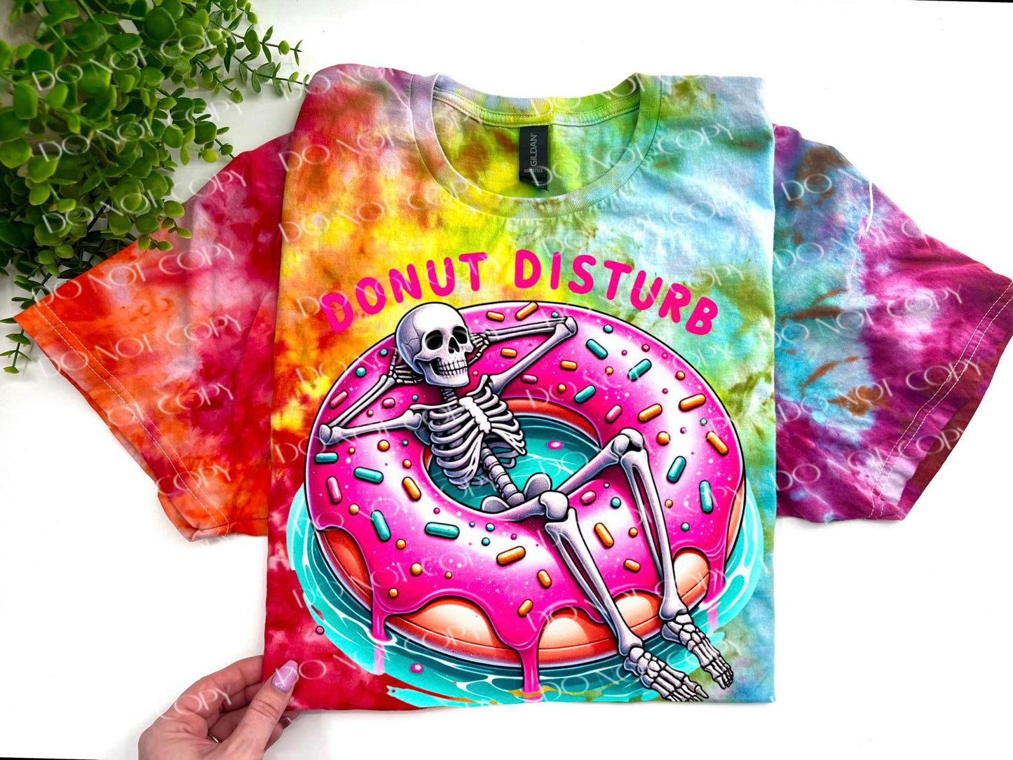 Donut Disturb Floaty - Skittles Ice Dye TSHIRT - YOUTH & ADULT