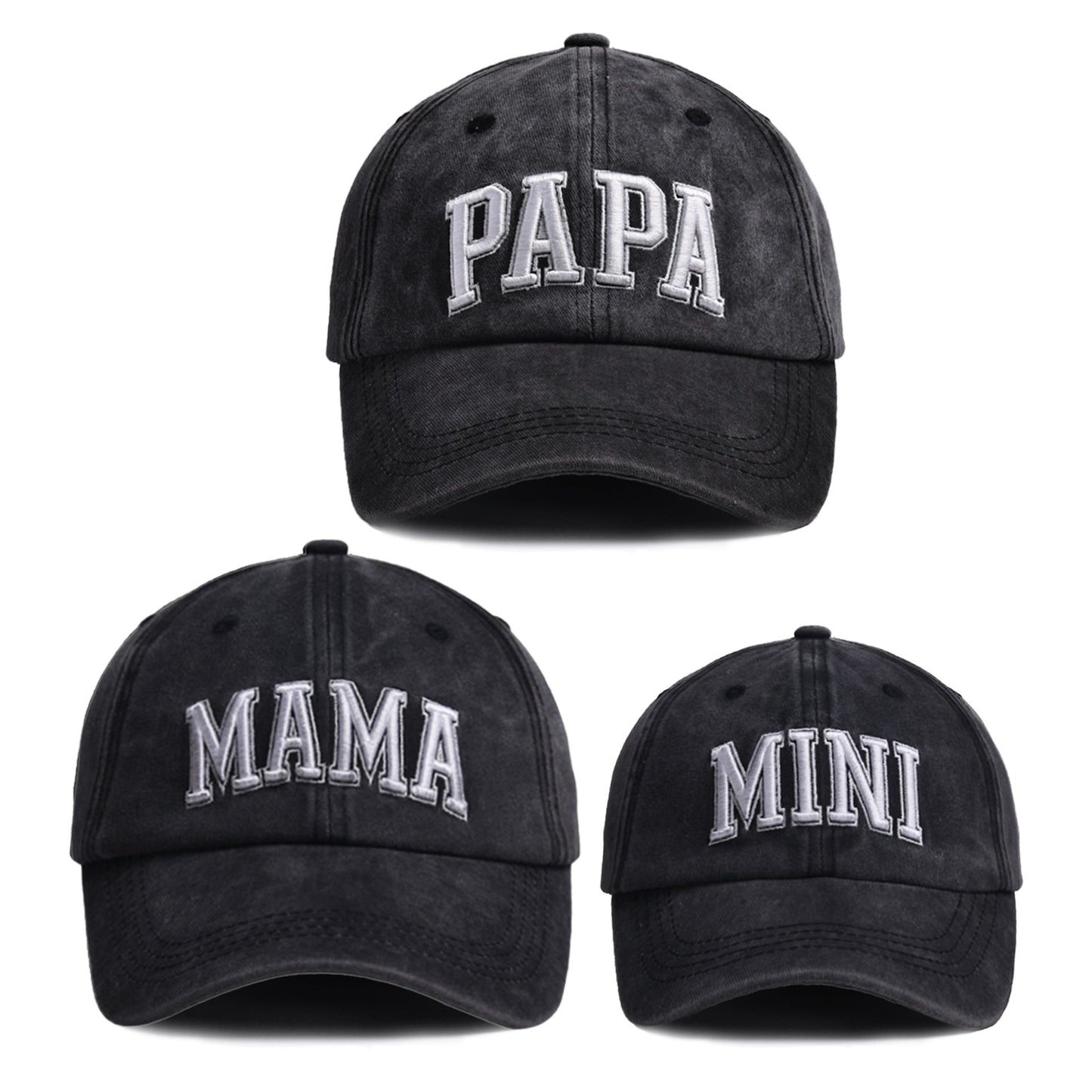 PREORDER: Cotton Embroidered Mama, Papa & Mini Hats 5.19.25