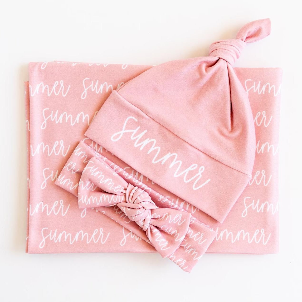 PREORDER: Repeating 3-Piece Blanket and Bow/Hat Set 9.2.25