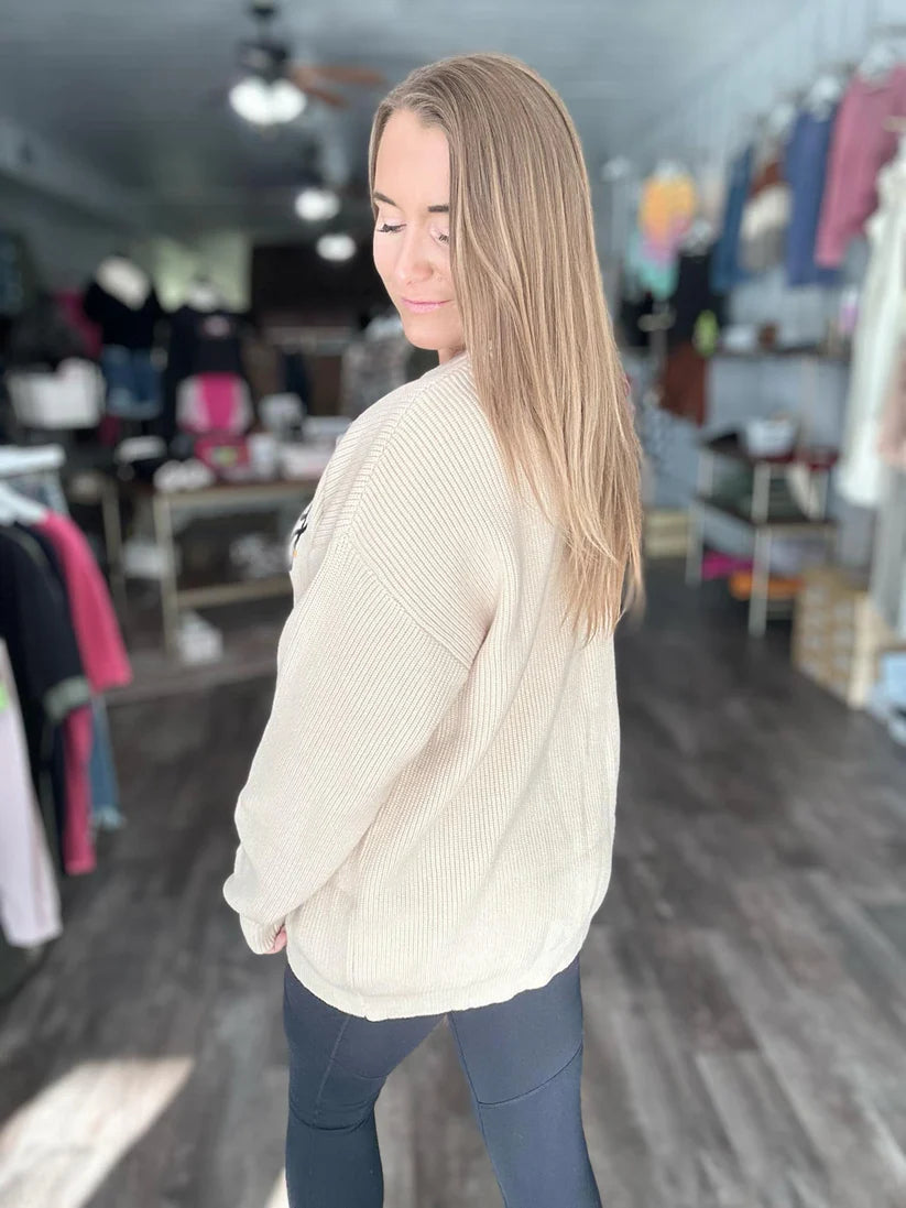 1-2 WEEK TAT: Adult and Kid Rope Embroidered Holiday Sweaters