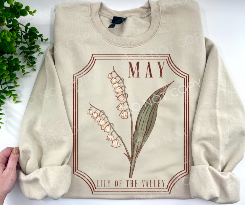 May Lily Of The Valley Birth Flower - Custom