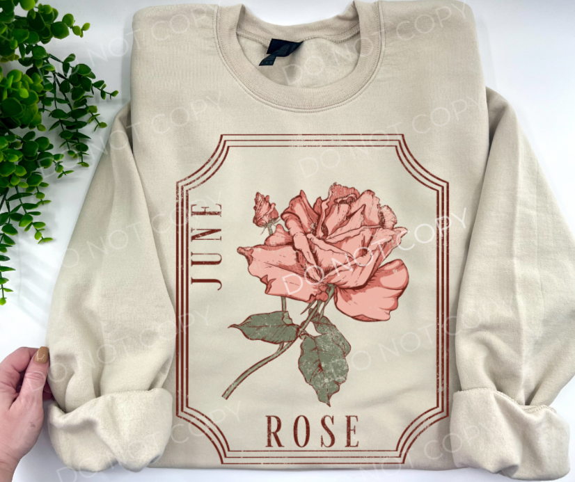 June Rose Birth Flower - Custom