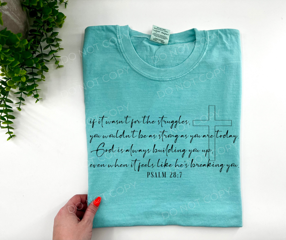 If It Wasn't For The Struggles Psalm 28:7 - Custom