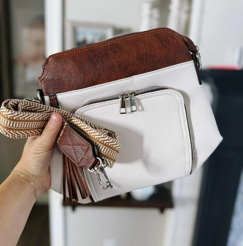 1-2 WEEK TAT: Boho Tassel vegan leather sling
