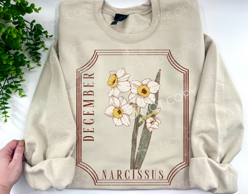 December Narcissus Birth Flower - Custom