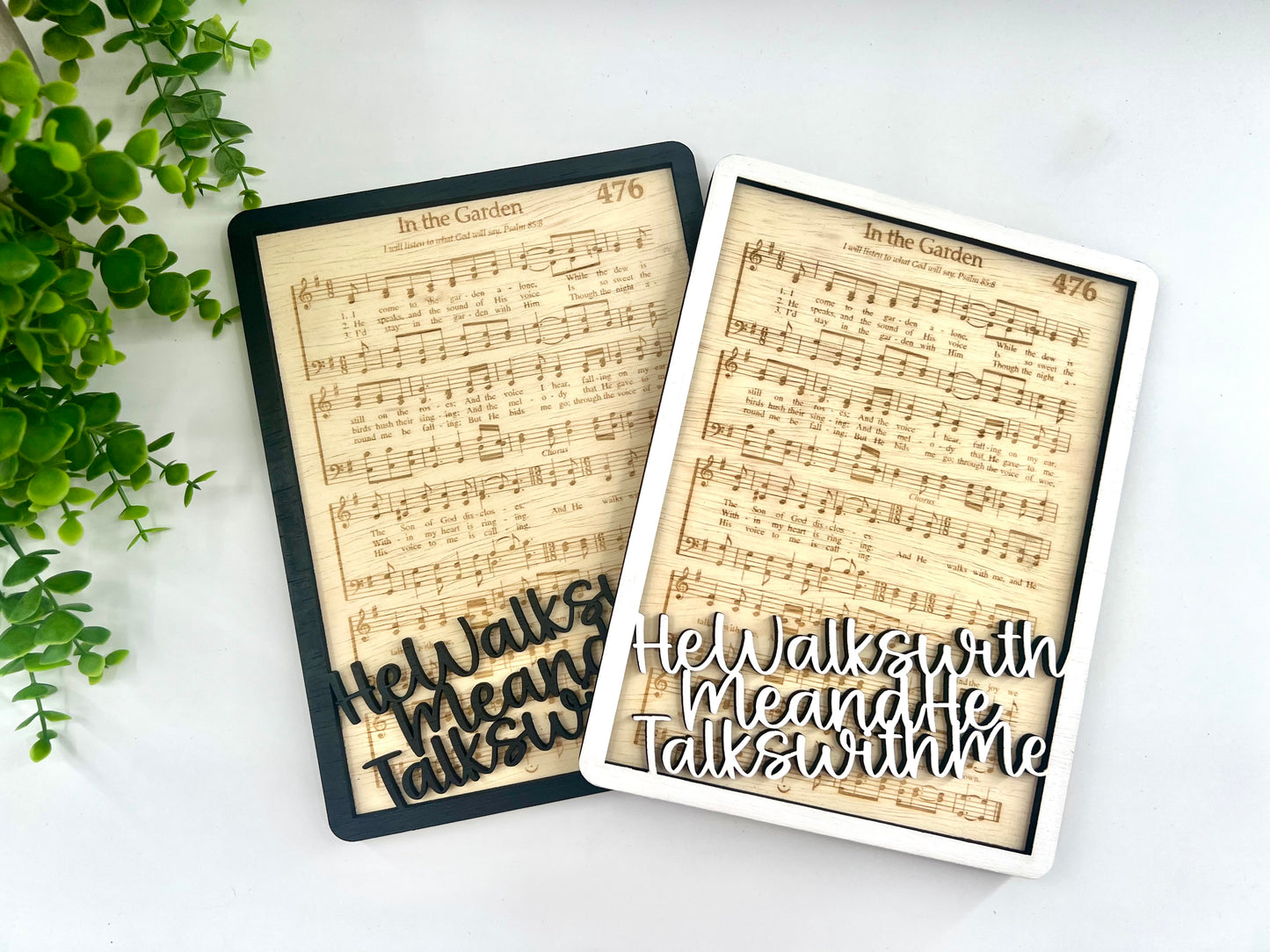 Old Hymns - Laser Engraved Wood Sign