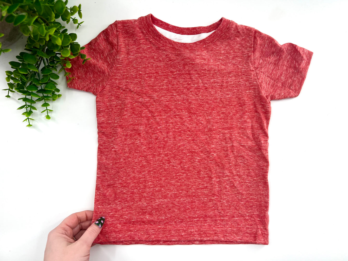 2T - Red Melange Tshirt - Rabbit Skins