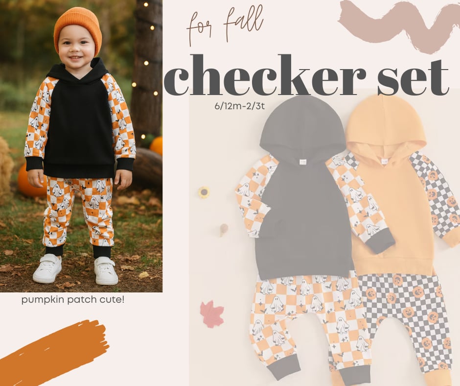 PREORDER: Kids Fall Checker Set 9.2.25