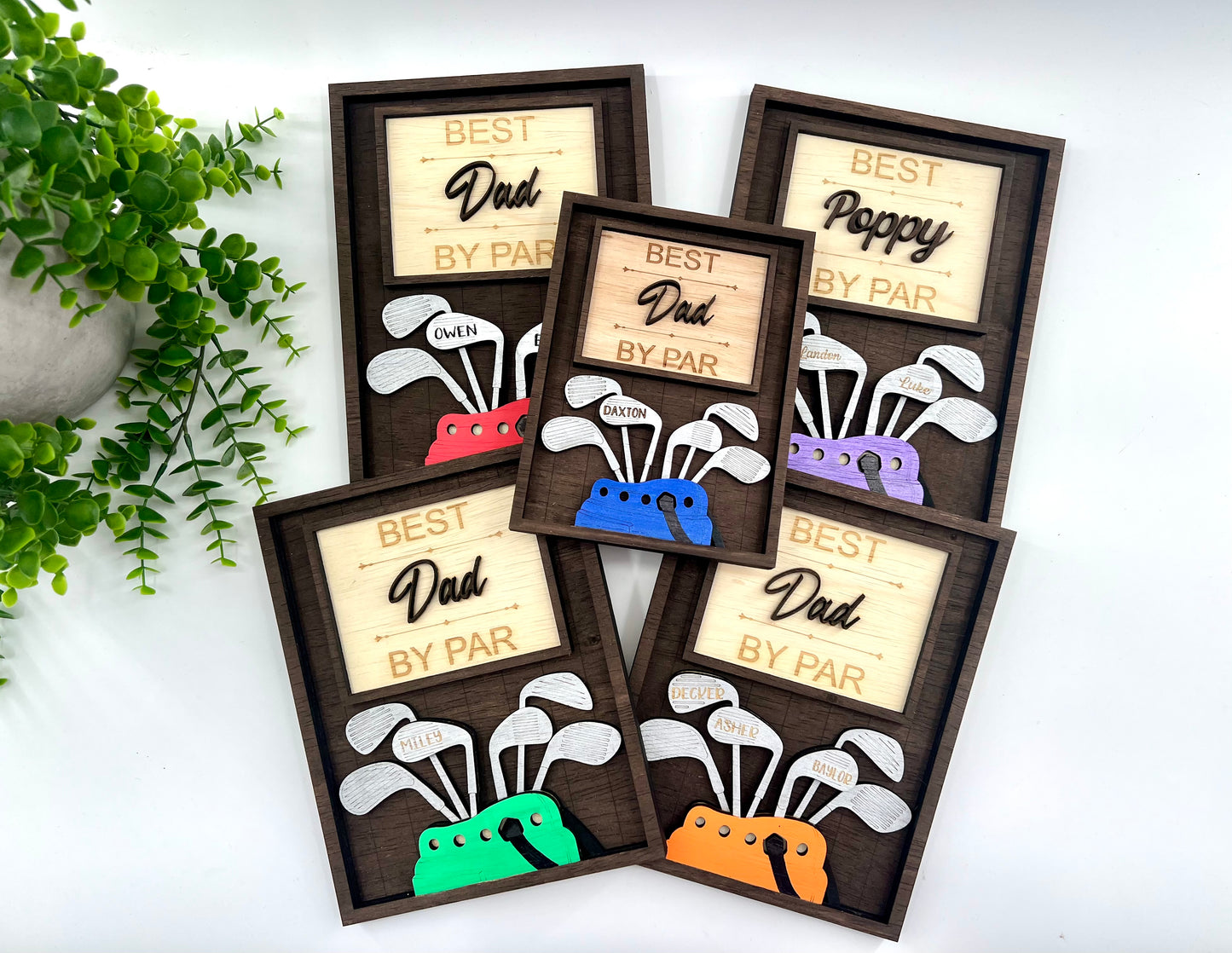 Best **custom name** By Par - Wood Sign