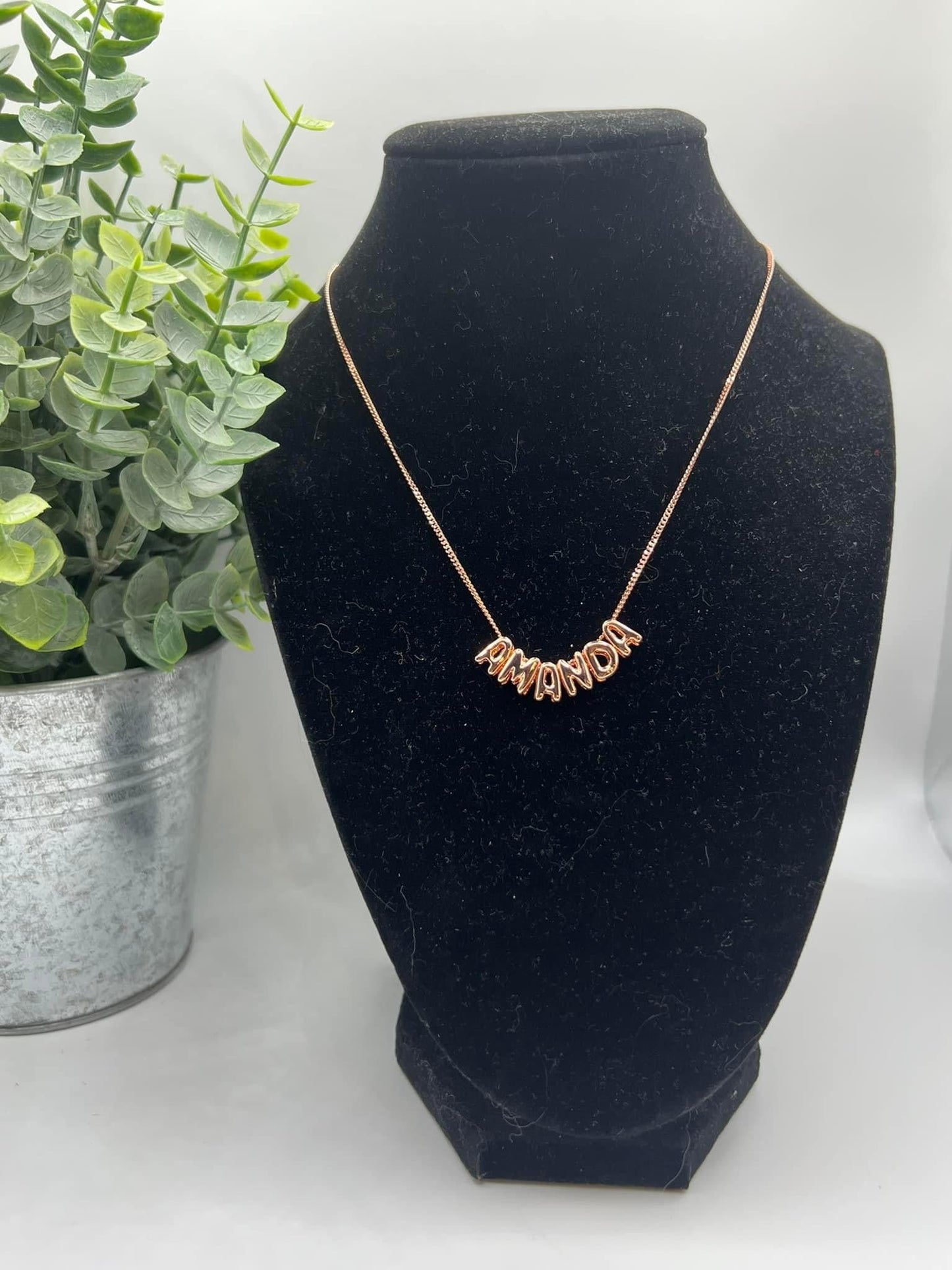 *Preorder: Bubble Letter Name Necklace*