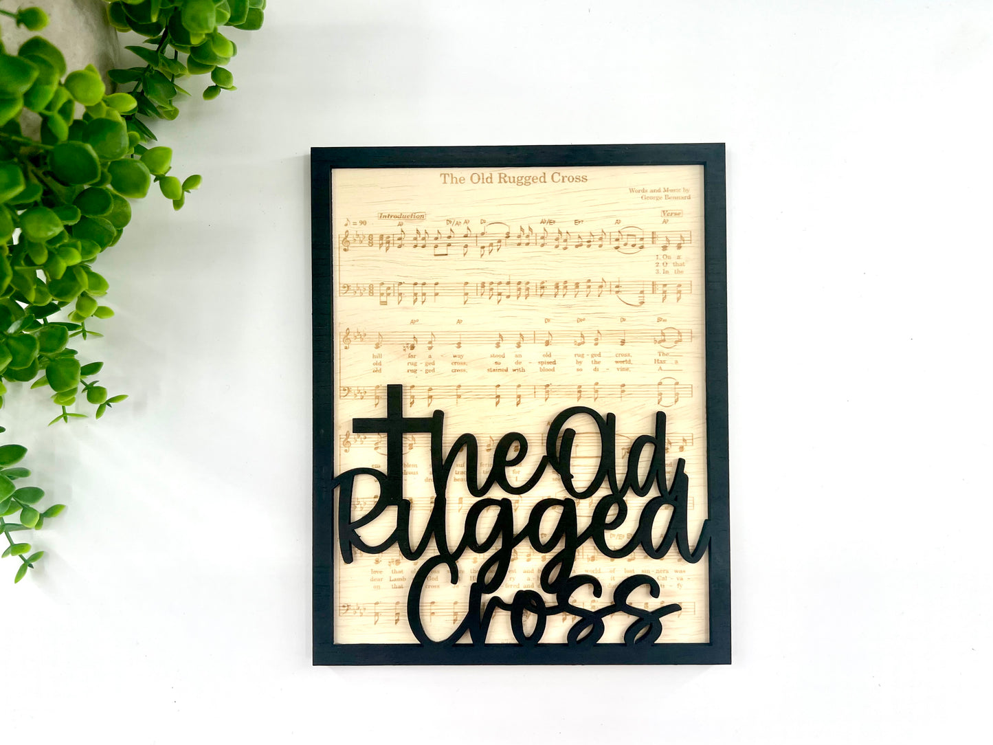 Old Hymns - Laser Engraved Wood Sign