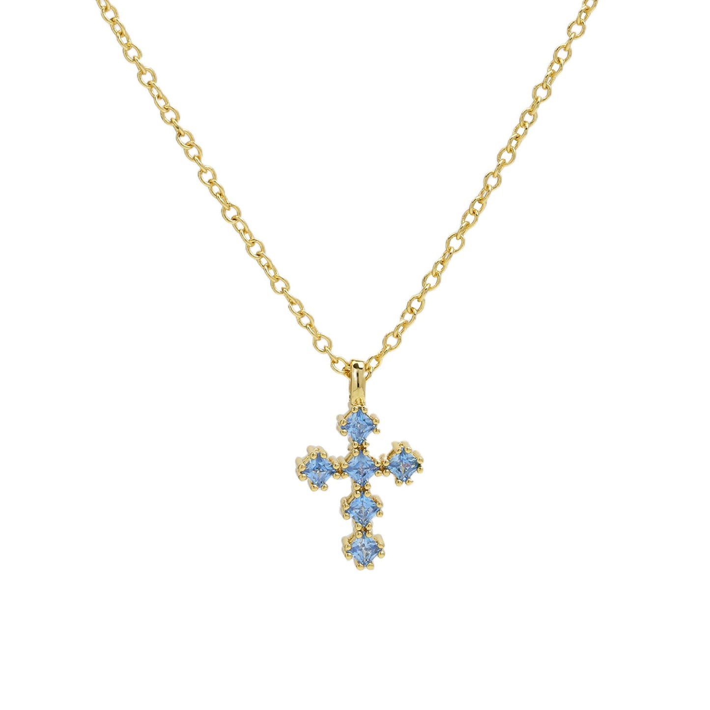 Preorder: Birthstone Cross Necklace