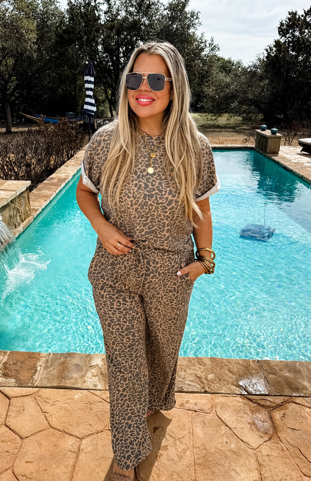 READY TO SHIP: Kelsey Leopard Pant Set