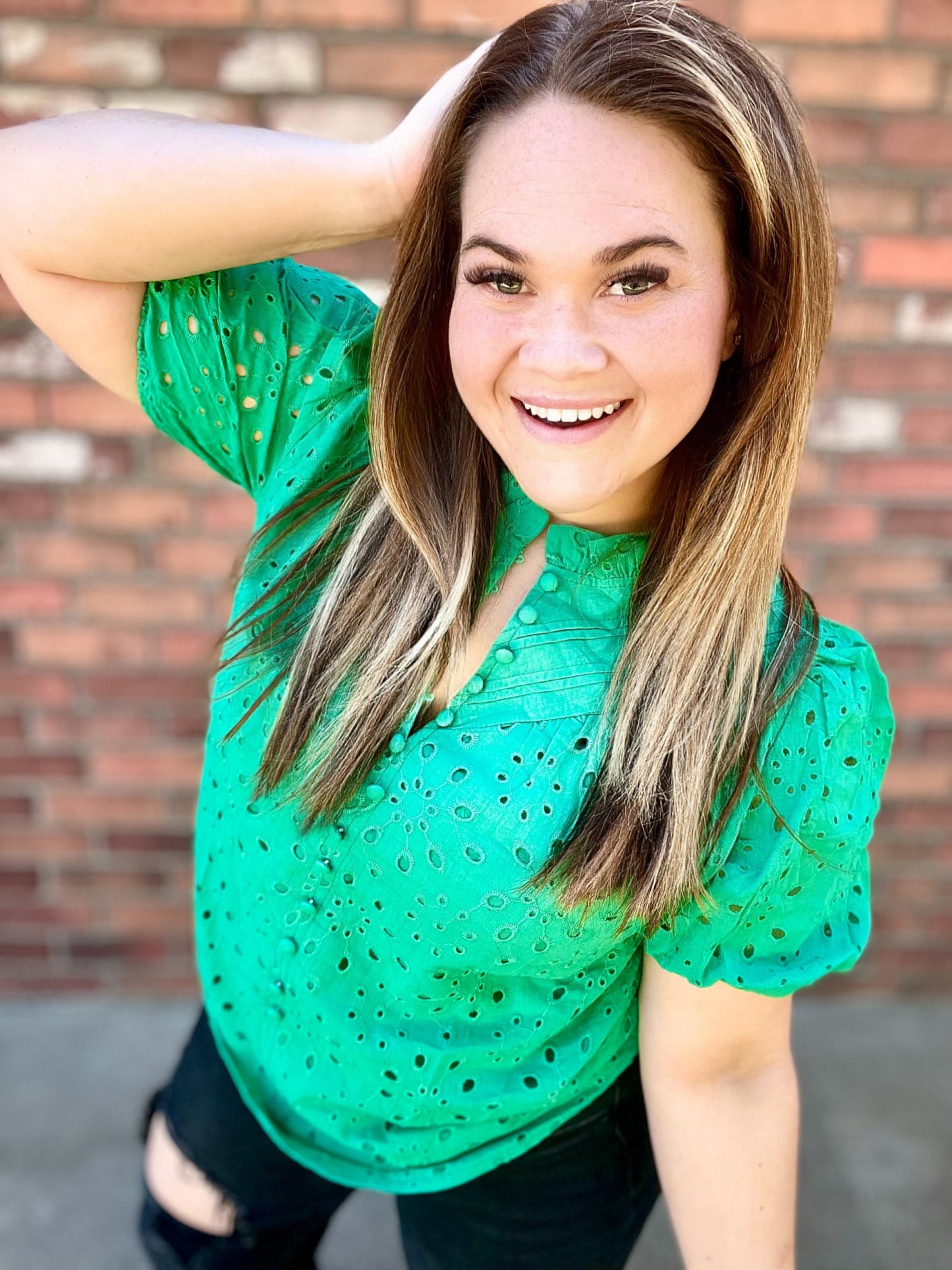 READY TO SHIP: Color Me Green Top