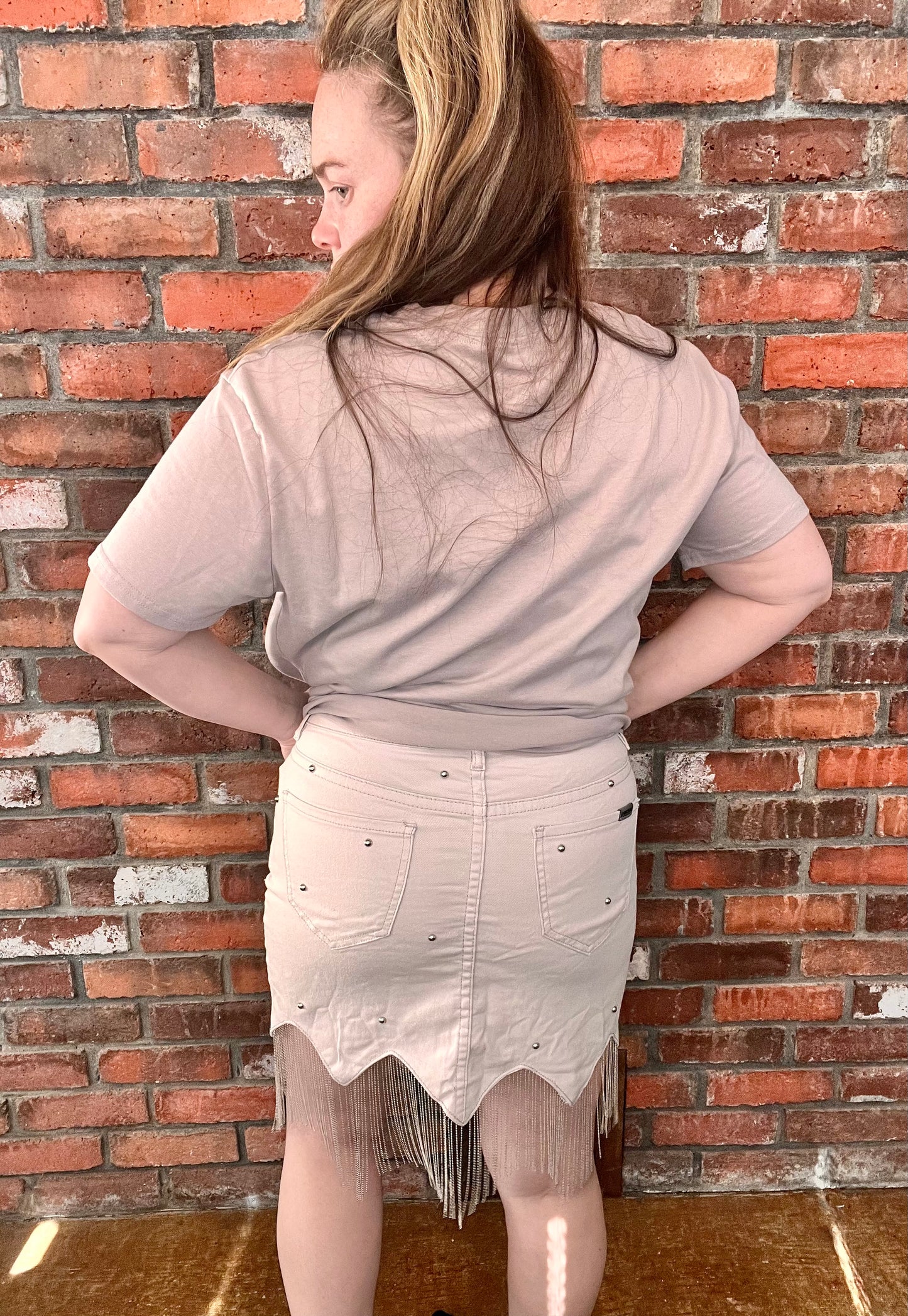 Kelsey’s Closet: Size W 29 - Rock&Roll Denim Rhinestone Skirt