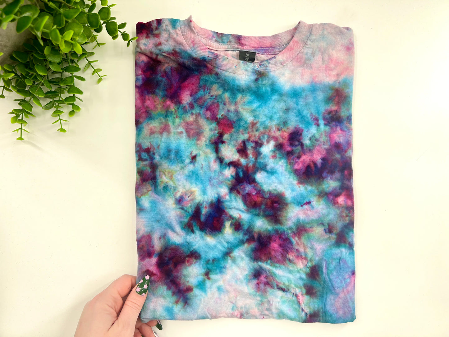 Youth Medium - Purple & Blue Ice Dyed Tshirt