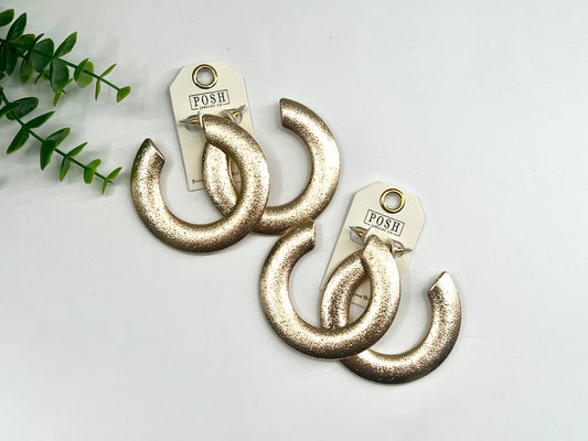 READY TO SHIP: Gold Wide Hoop Earring