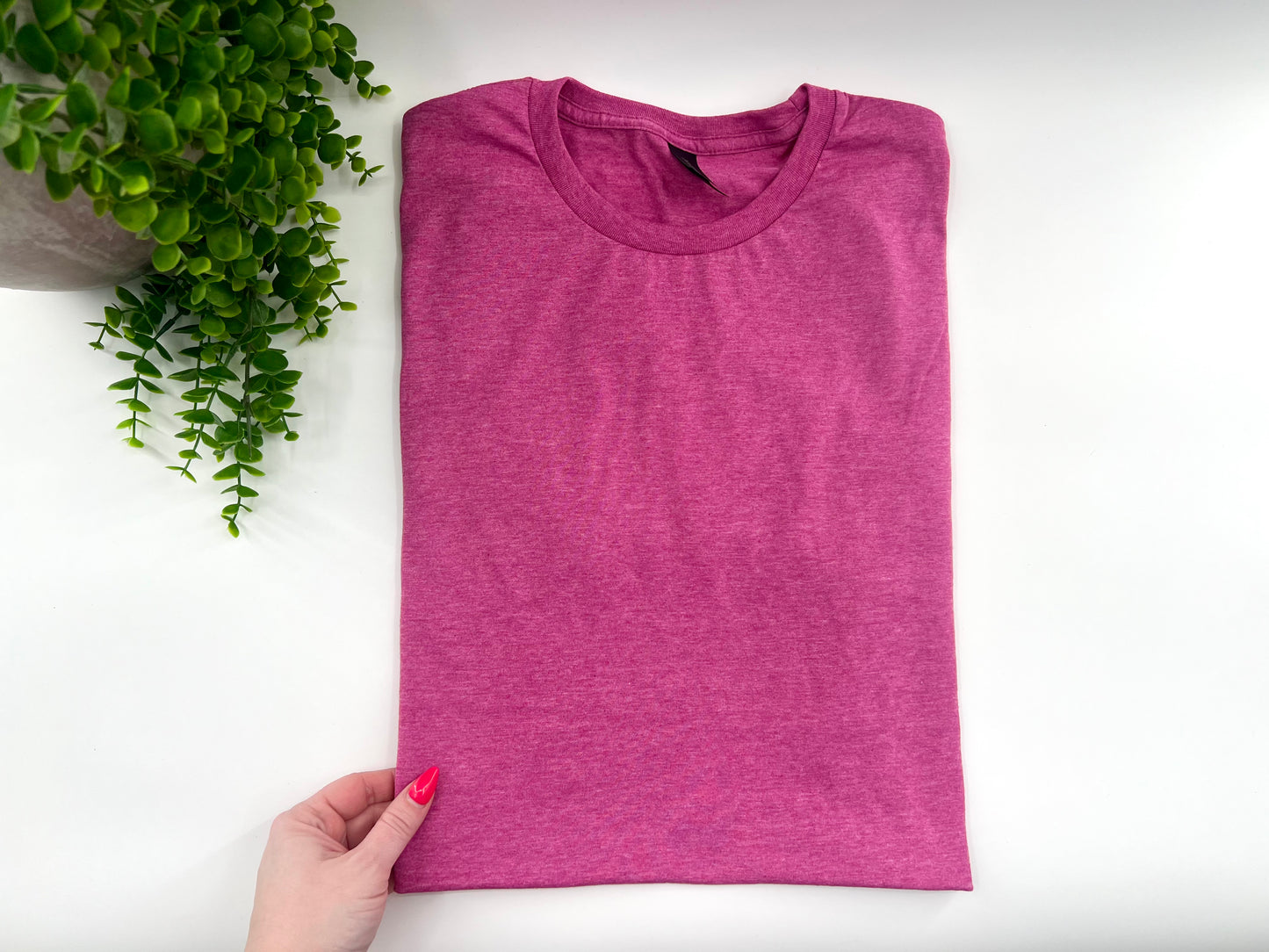 MEDIUM - Heather Berry Tshirt - Gildan Softstyle