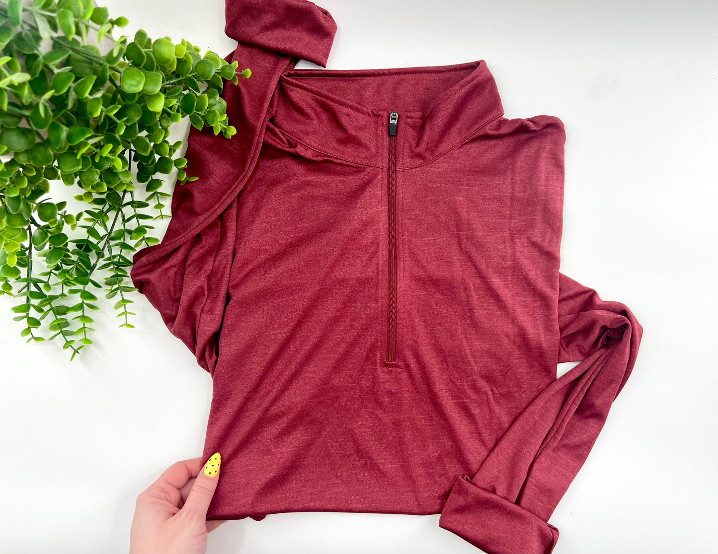 XL Ladies - Maroon Half Zip - Team 365