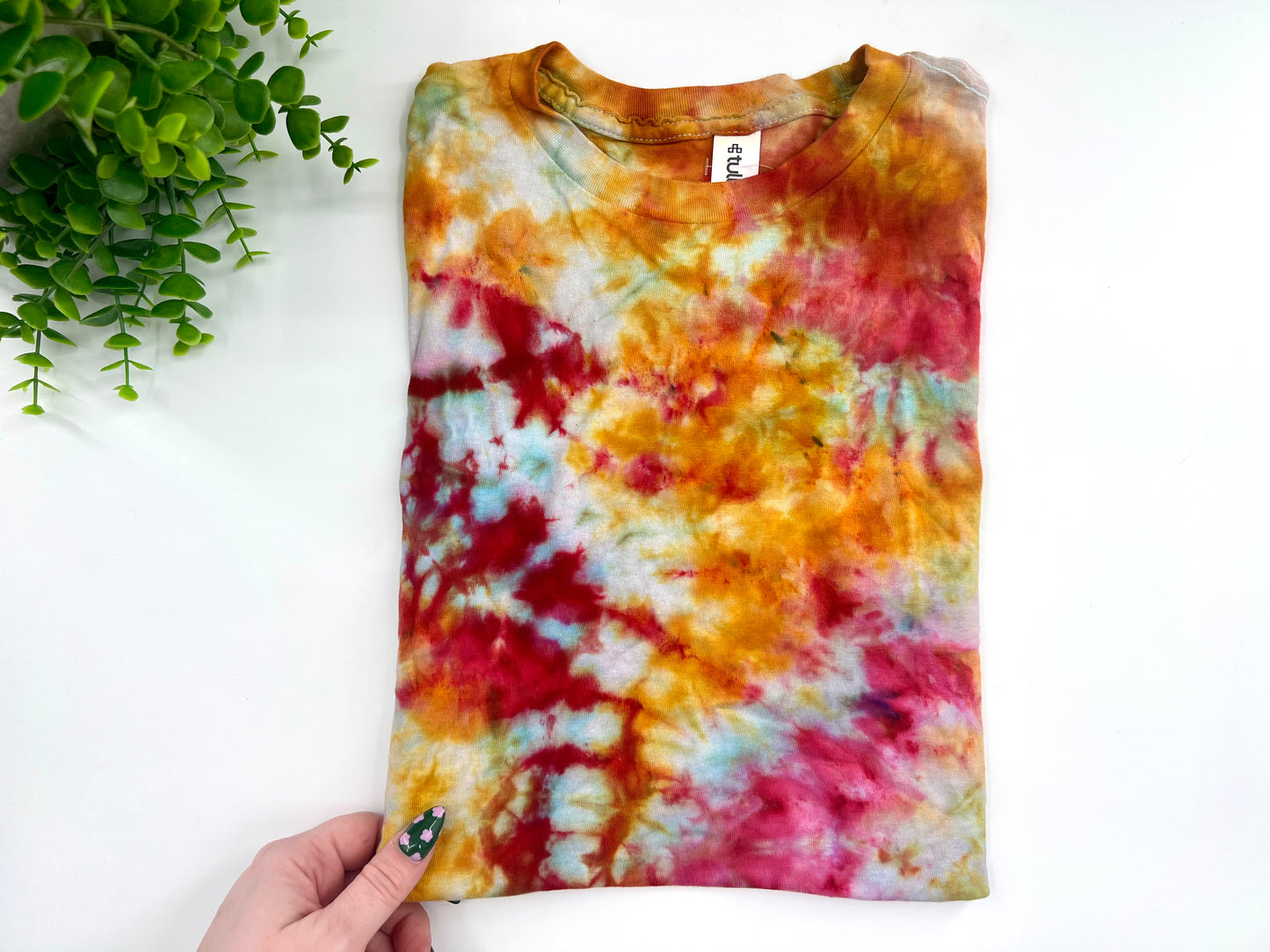 Youth Medium - Orange Pop Ice Dyed Tshirt