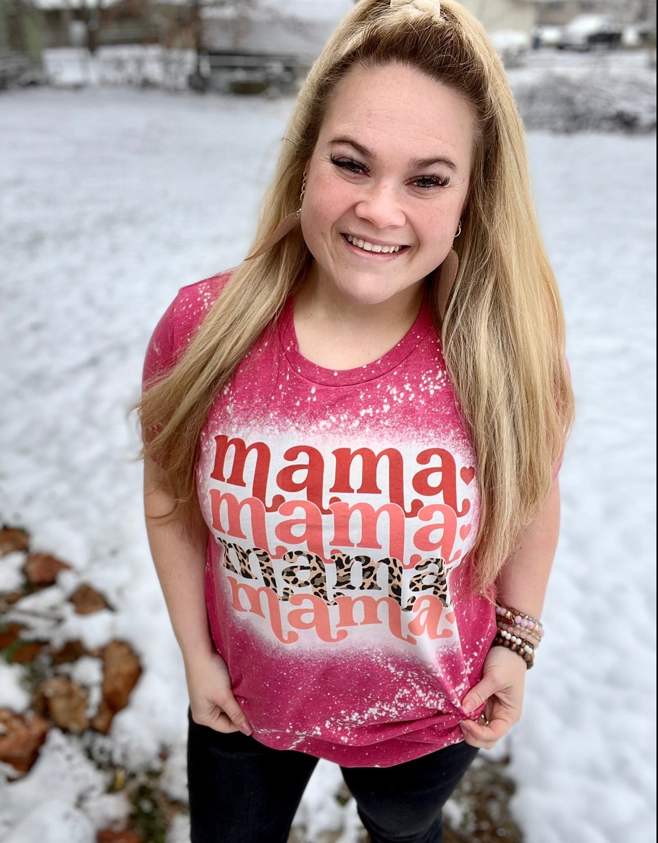 Mama Stacked Hearts - Custom