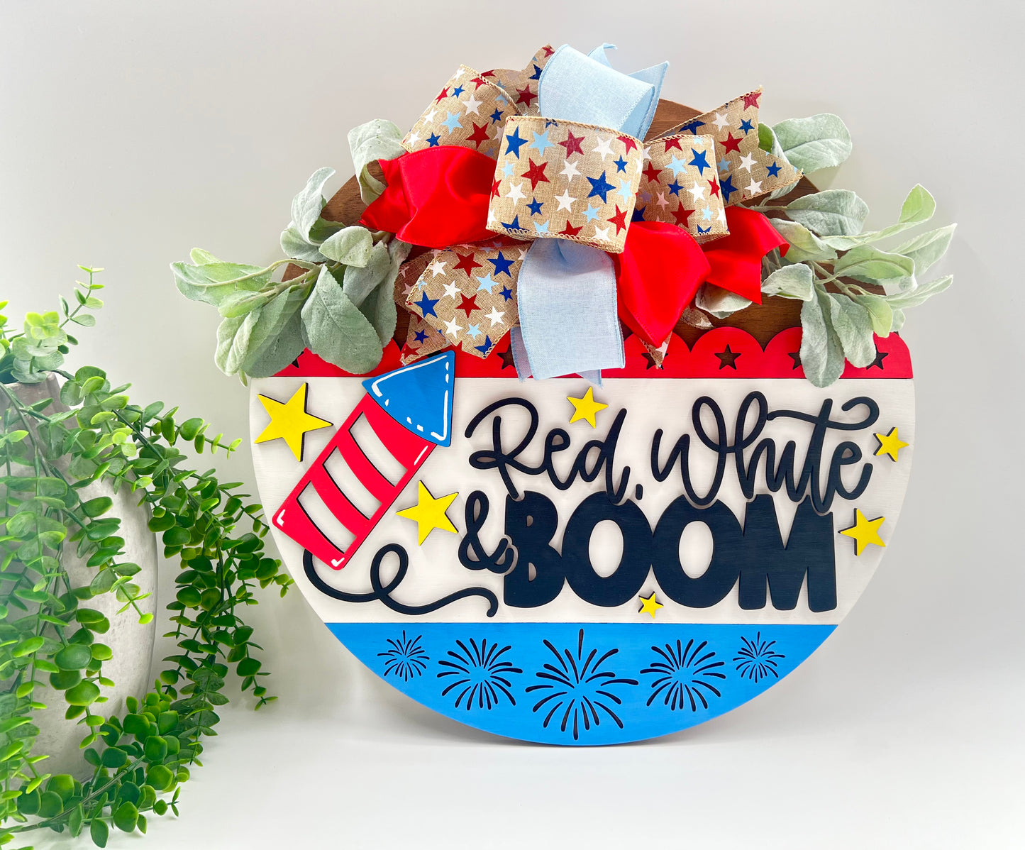 Red White & Boom - Door Hanger