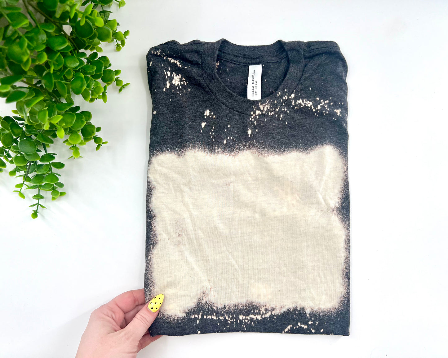 Youth Small - Bleached Dark Heather Tshirt - Bella Canvas
