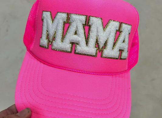 RTS: Mama Chenille Letters Foam Trucker with Daisy Chain