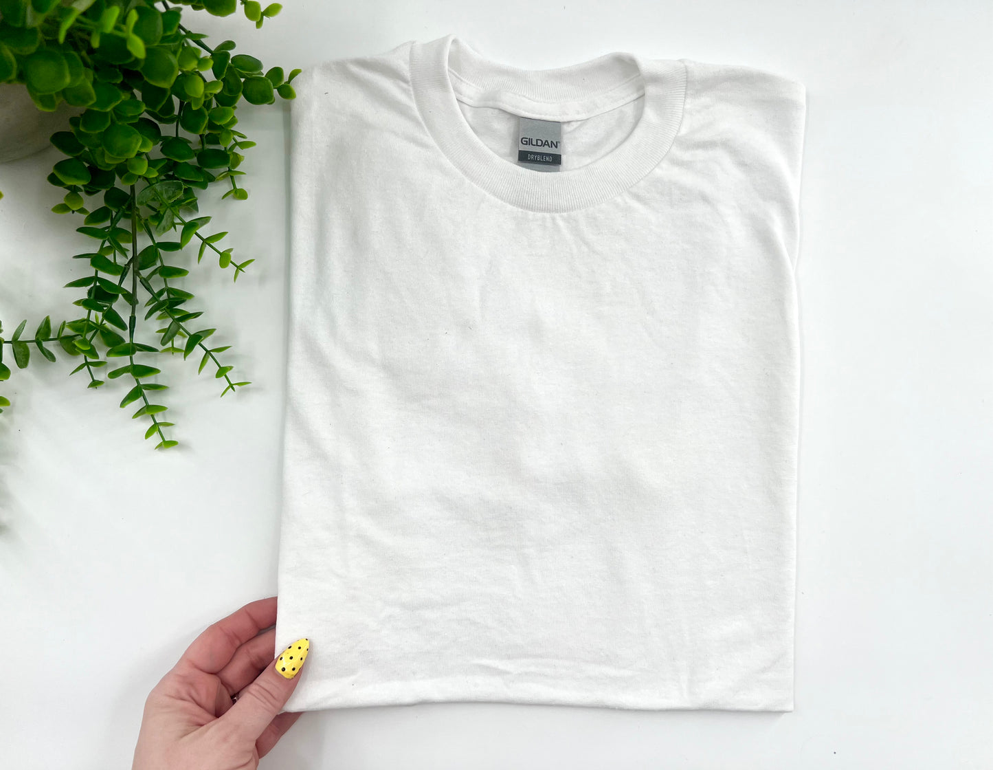SMALL - White Tshirt - Gildan Dryblend