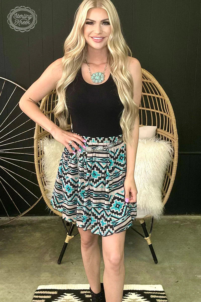 READY TO SHIP: L/XL & 2/3X - Buffalo Kreek Aztec Skirt