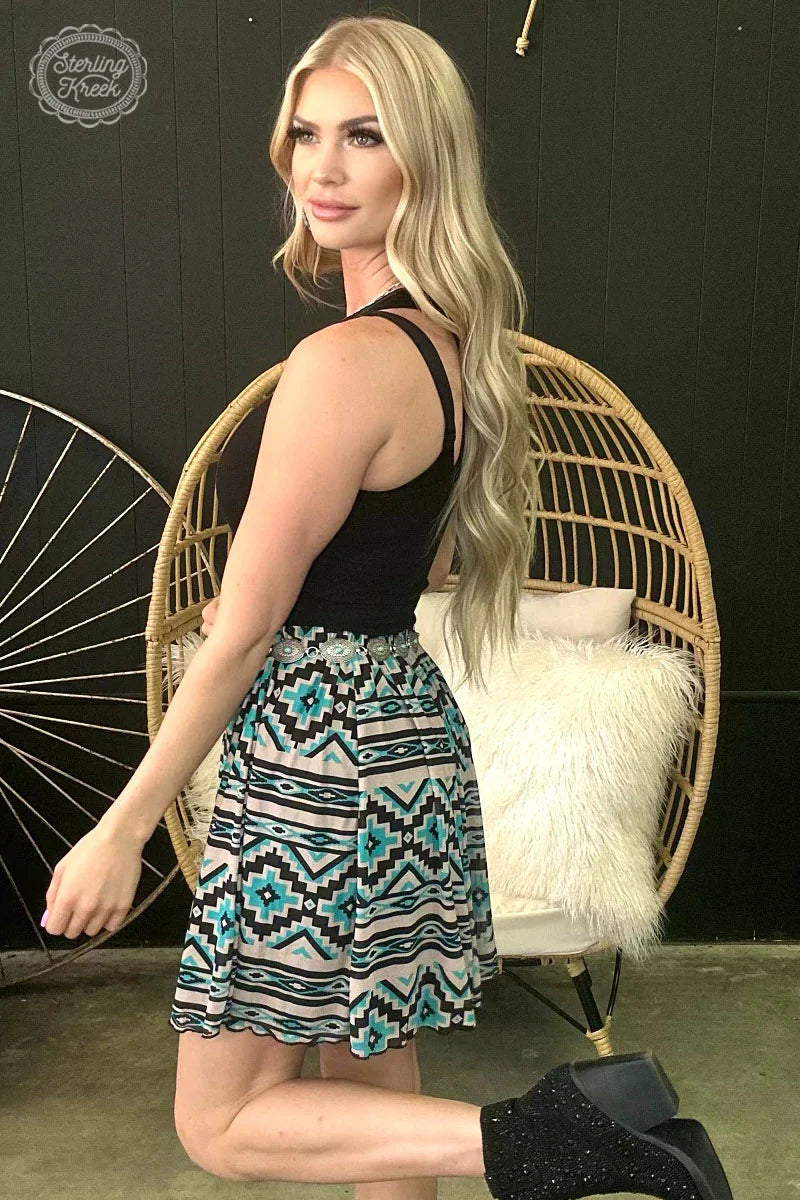 READY TO SHIP: L/XL & 2/3X - Buffalo Kreek Aztec Skirt