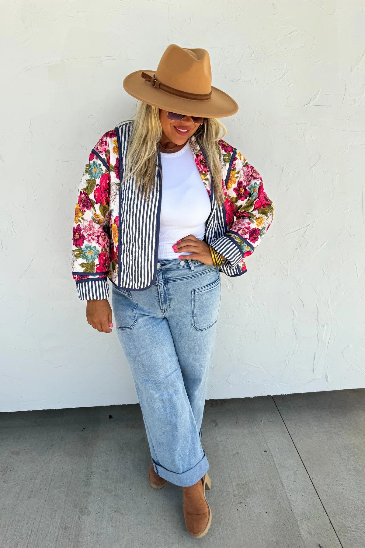 READY TO SHIP: L/XL - Mae Floral Quilted Jacket