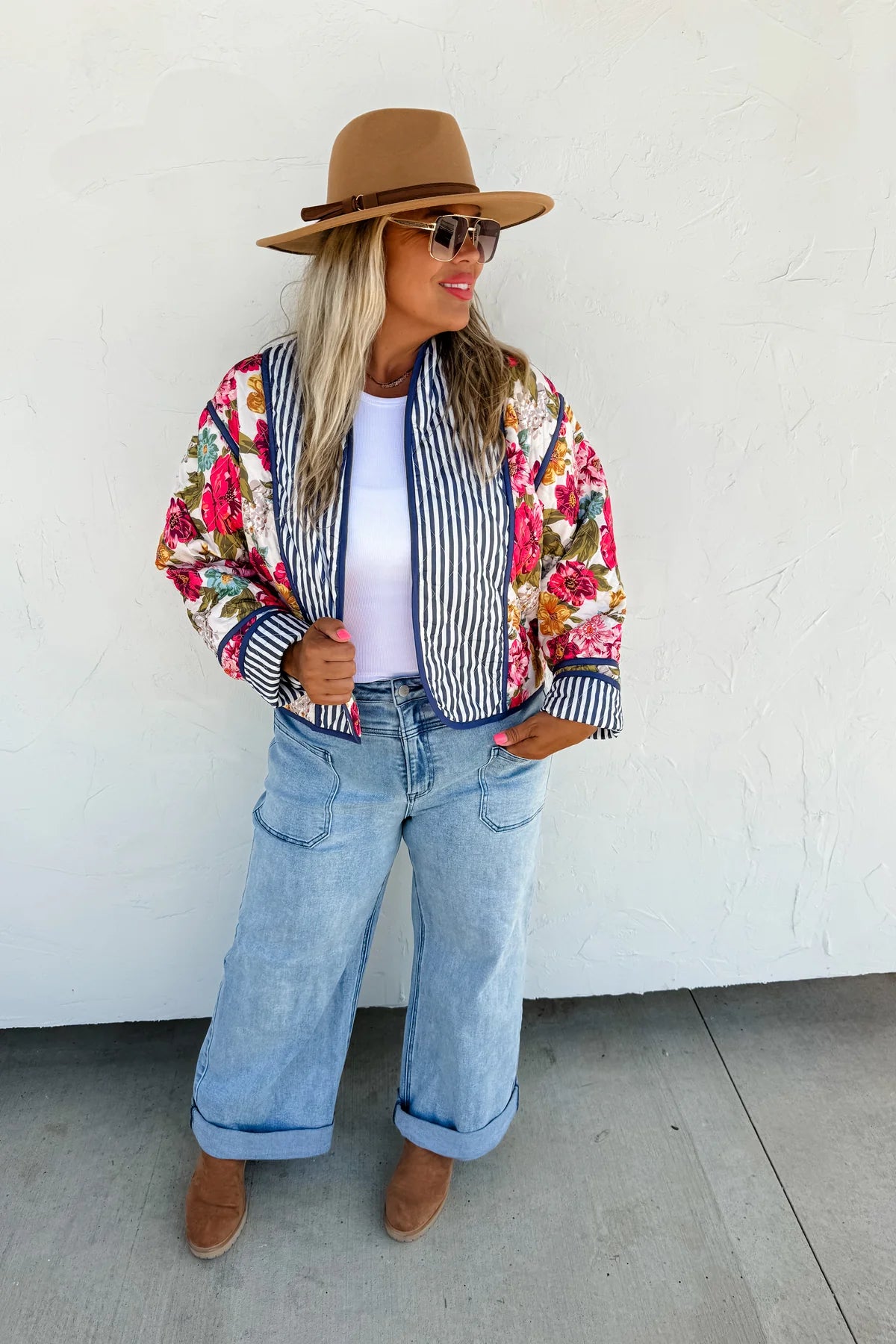 READY TO SHIP: L/XL - Mae Floral Quilted Jacket