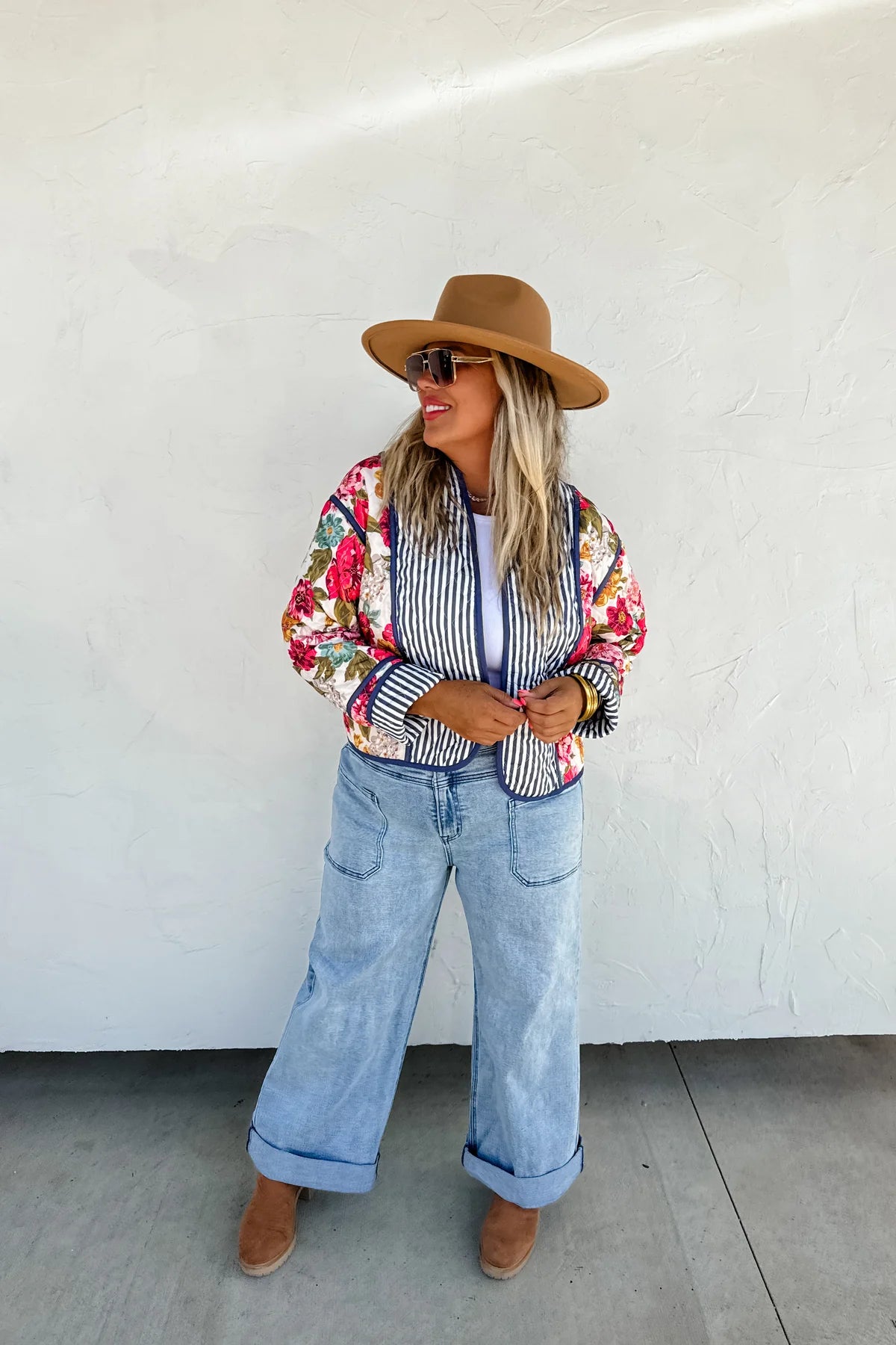 READY TO SHIP: L/XL - Mae Floral Quilted Jacket