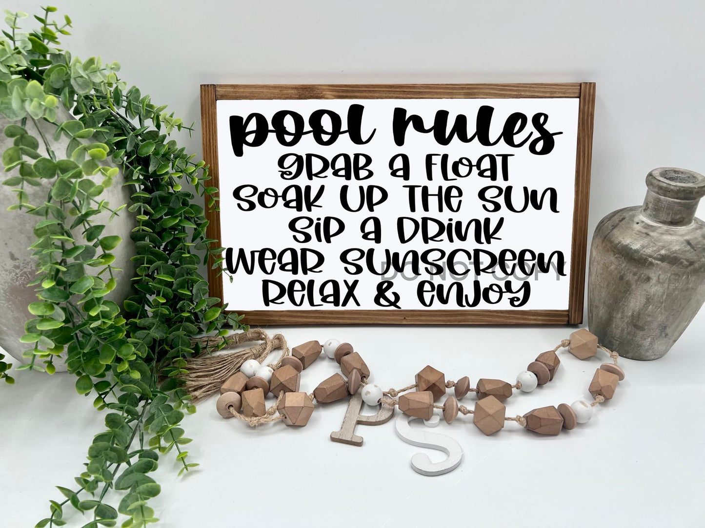 Pool Rules - 16x10” - Wood Sign
