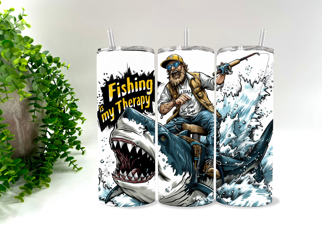 Fishing Is My Therapy - 20 oz Tumbler