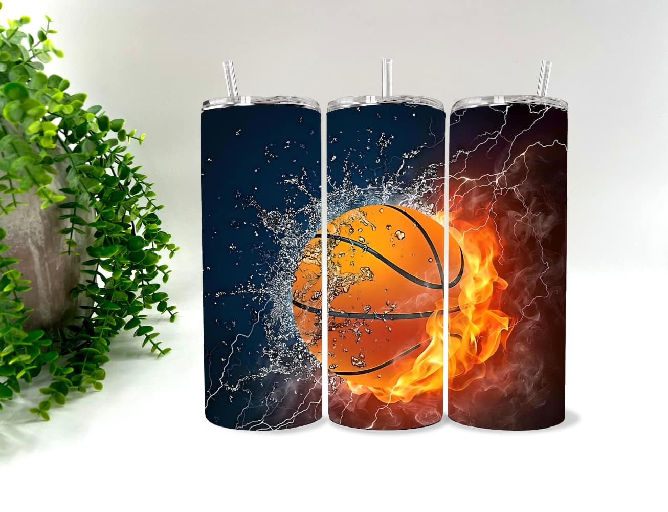 BASKETBALL FLAME - 20 oz Tumbler