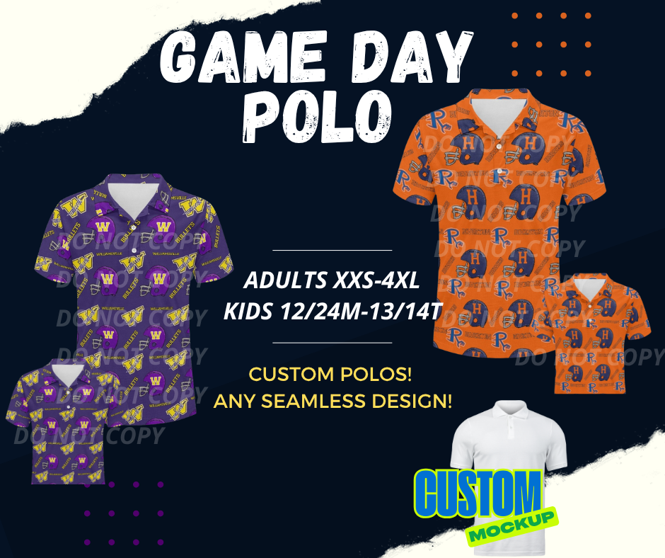 PREORDER: Custom Print POLO ( kids and adults) 9.15.25