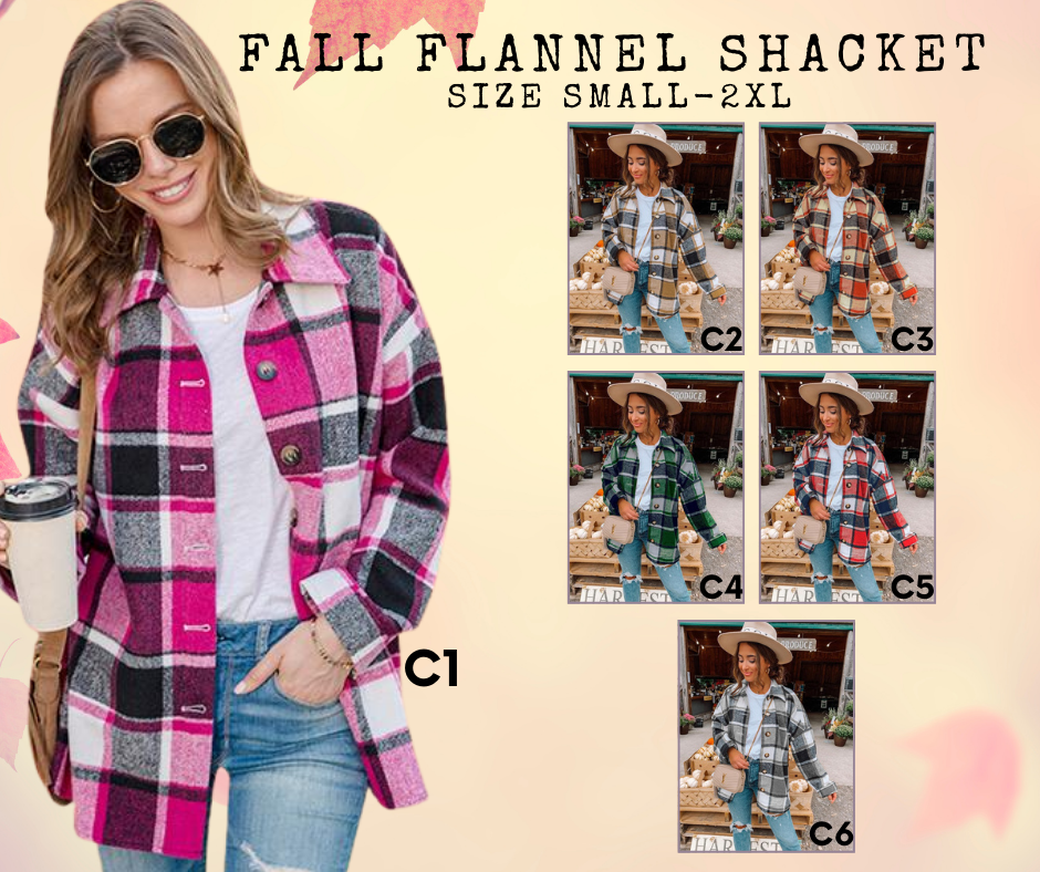 PREORDER: Fall Flannel Shacket 9.2.25