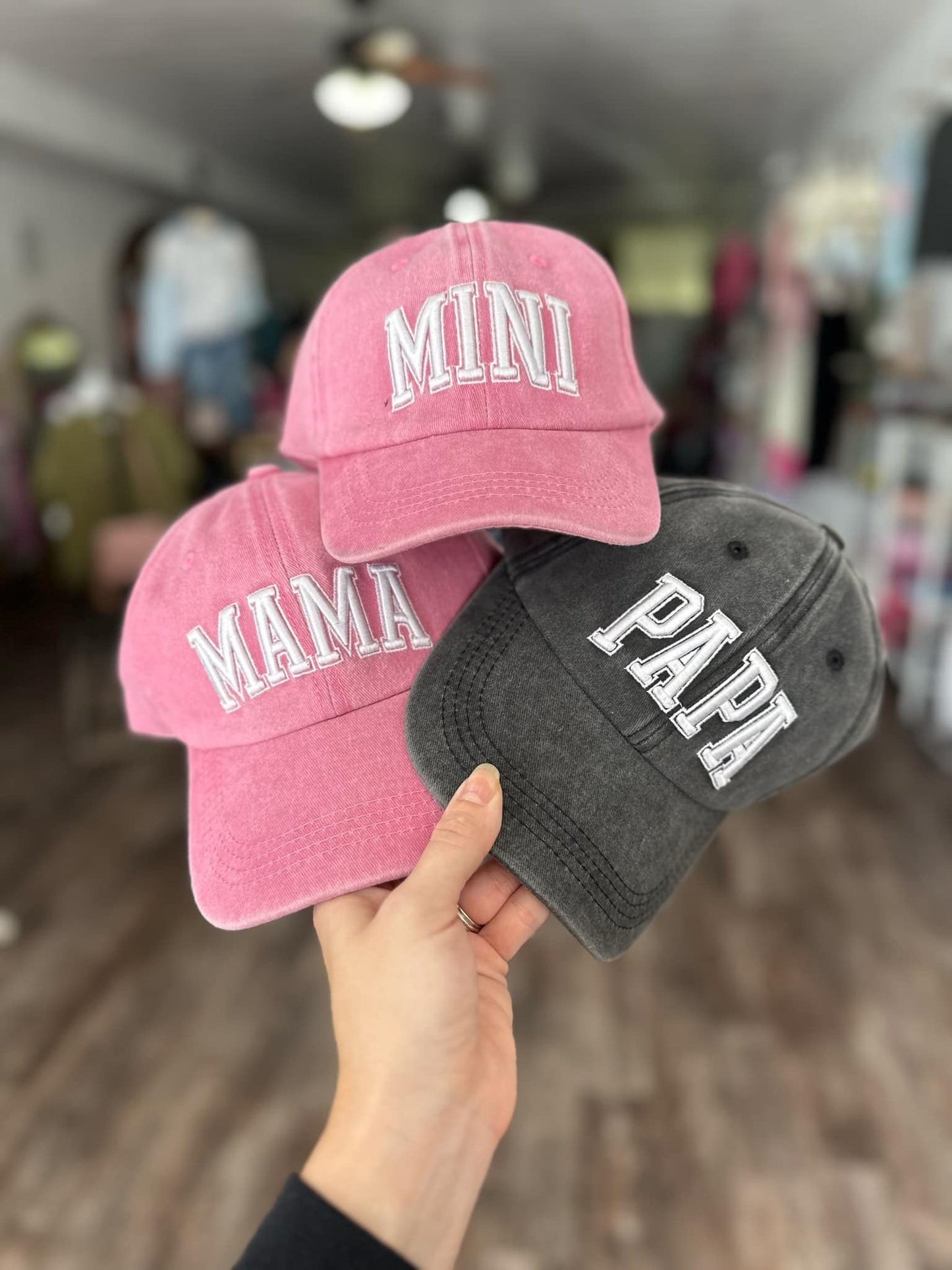 PREORDER: Cotton Embroidered Mama, Papa & Mini Hats 5.19.25