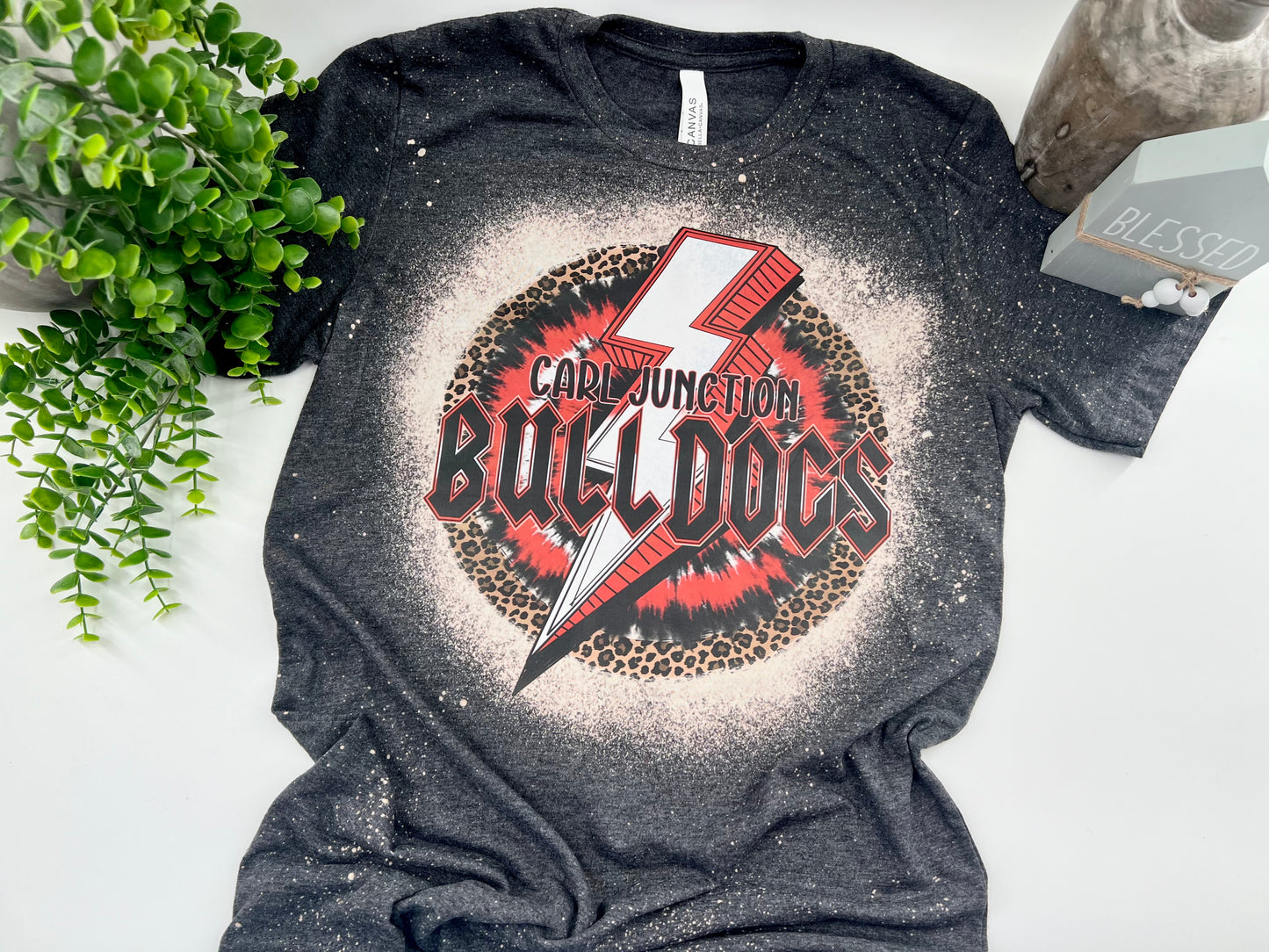 Carl Junction Bulldogs Circle Bolt - Custom Tee