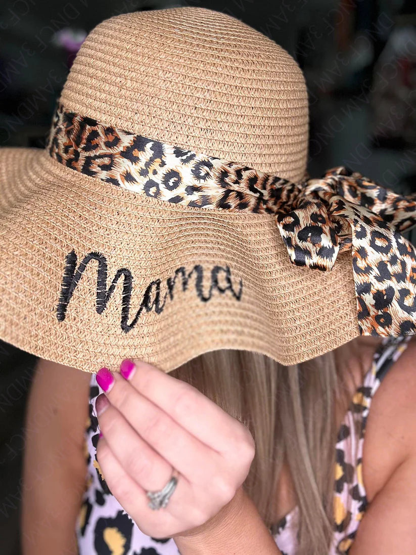 READY TO SHIP: Mama & Mama's Girl Leopard Sunhats