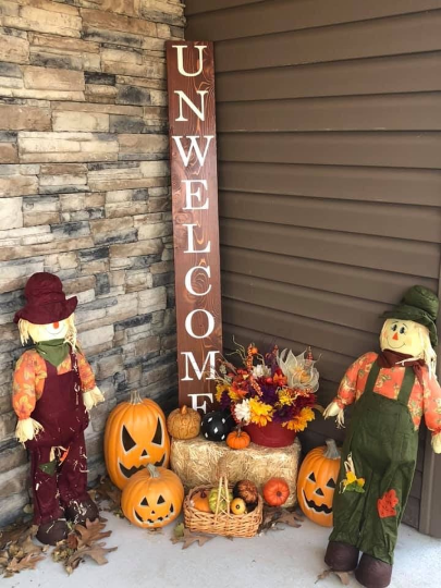 Unwelcome Porch Sign