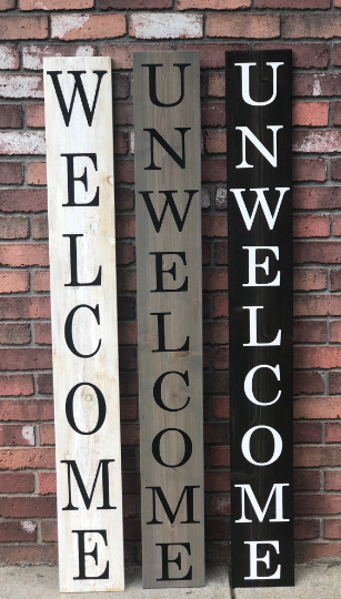 Unwelcome Porch Sign